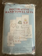 Jack Dempsey Stamped Set Hand Towels 7 Holiday Christmas Easter Valentines NEW