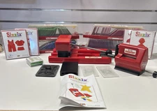 Sizzix Original Personal Die Cutter Big Red Press Machine Lot W/ Extras Alphabet