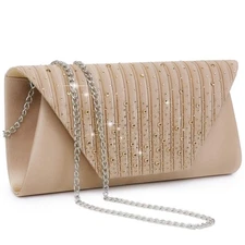 Evening Bag for Women Glitter Rhinestone Wedding Evening Purse Crystal Envelo...