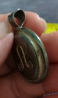Oval Sterling pendant monogramed with the initial A 925 — photo 4