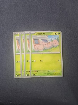 Pokemon TCG Prismatic Evolutions Exeggcute 001/131 x4 Playset