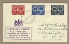 Australia 1945 Bishop Gloucester Set FDC Cover self addressed