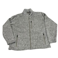 Ariat Caldwell Full Zip Fleece Sweater Mens Large Gray Performance