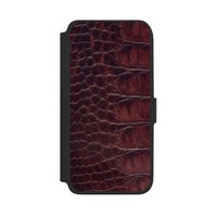 KlapphüLle FüR Samsung Galaxy A17 5G Animalprint Krokodil Leder