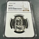 1954-S 50C Franklin Half Dollar NGC MS65 (90208)