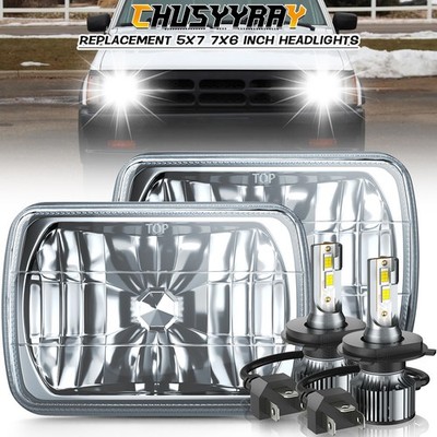Pair For Mazda 1986-91 B2000 / B2200 / B2600 5''x7'' Inch LED Headlights Hi-Lo DRL