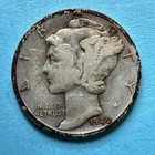 1940-D Mercury Dime. 90% Silver F-VF Condition. Wartime Coin. Charity Auction. — photo 1