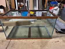 Glass Aquarium Tank, Wood Trim, Rectangle 48in x 24in