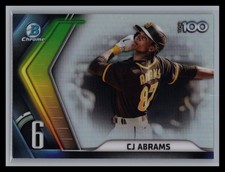 2020 Bowman Baseball #BTP-40 CJ Abrams Chrome Bowman Scouts Top 100 SD Padres
