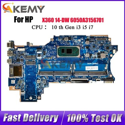 i3 i5 i7 For HP Pavilion X360 14-DW Laptop Motherboard 6050A3156701 L96510-601