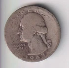 1943-P WASHINGTON QUARTER 25¢ PHILADELPHIA 90% SILVER COIN UNITED STATES MINT