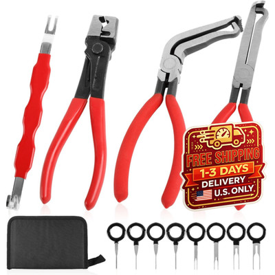 4 PCS Electrical Disconnect Pliers Set Automotive Connector Fuel Line Tool Kit