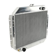 3 Row Aluminum Radiator For 1966-79 Ford F100 F150 F250 F350 Bronco Truck Silver