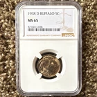 1938-D Buffalo Nickel 5C MS 65 NGC Denver Business Strike