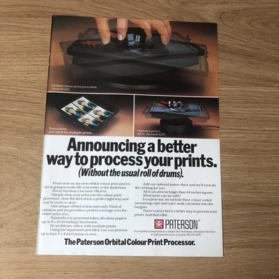 CAMS35 MAGAZINE ADVERT 11X8 PATERSON ORBITAL COLOUR PRINT PROCESSOR