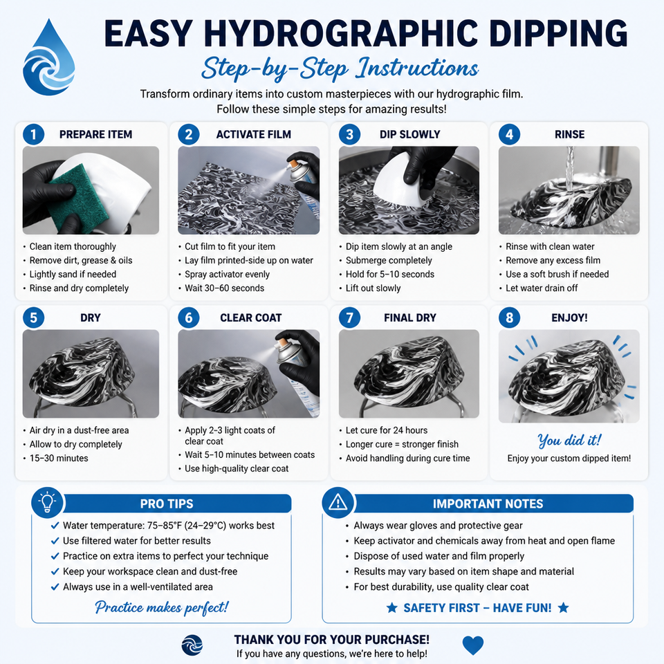 Random Hydro Samples Mystery Box - Hydrographic Film Hydro Dipping | eBay