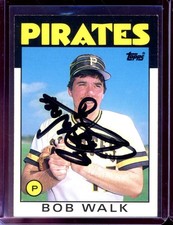 1986 Topps Traded - Bob Walk #120T AUTO AUTOGRAPHED SIGNED