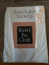 NIP Sheer Agilon Stockings Cocoa Creme Size 8-10 1/2 Short Demi-2