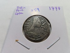 X59 India Portuguese Goa 1777 Silver 1 Rupia
