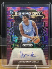 2024 Panini Prizm Draft Picks - Signing Day Harrison Ingram Purple Pulsar /15 RC