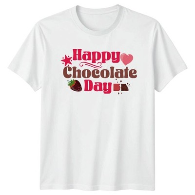Happy Chocolate Day Herren T-Shirt Damen Tee Grafik Unisex Oberteil