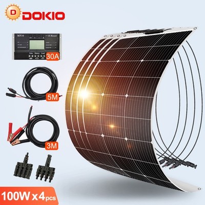400W Flexible Solar Panel Mono 12V Portable Power Camping Home RV Battery Charge