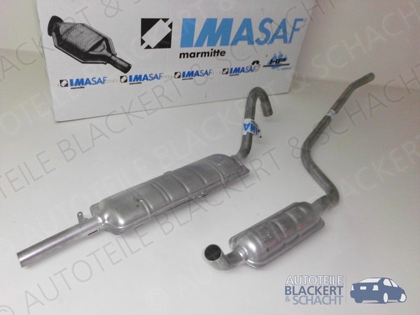 Imasaf Auspuffset Mitteltopf + Endtopf FüR Fiat 124 Special Ti 1971-1975-image