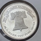 1 Oz. Silver Bullion ORIGINAL 1985 A-MARK EAGLE & BELL Style .999 Fine Silver