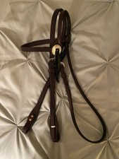 New Circle Y Julie Goodnight Bridle with Matching Breast Collar, Silver Conchos