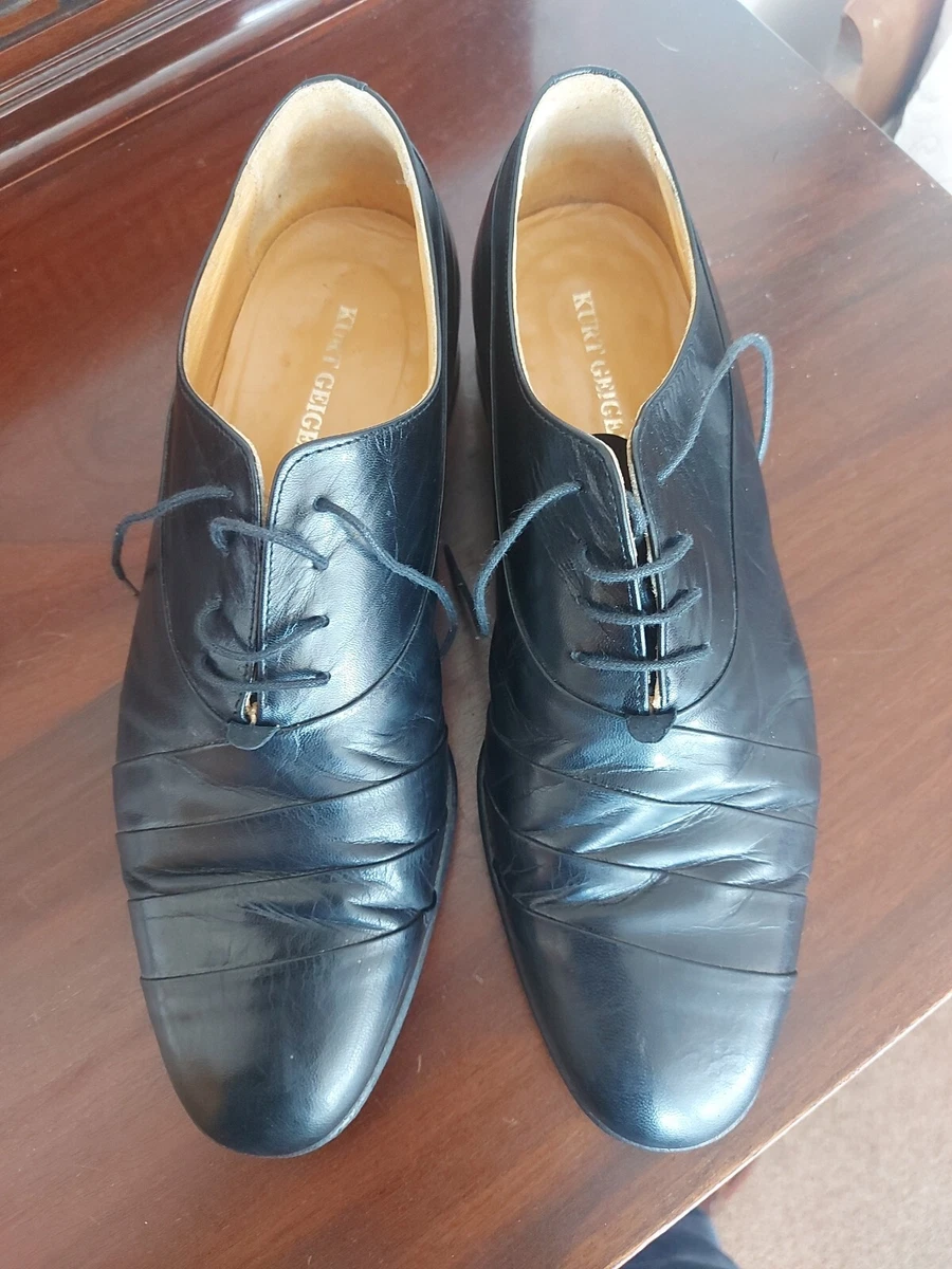 kurt geiger mens shoes Uk 10 Black Leather Dress Shoes Excellent Condition