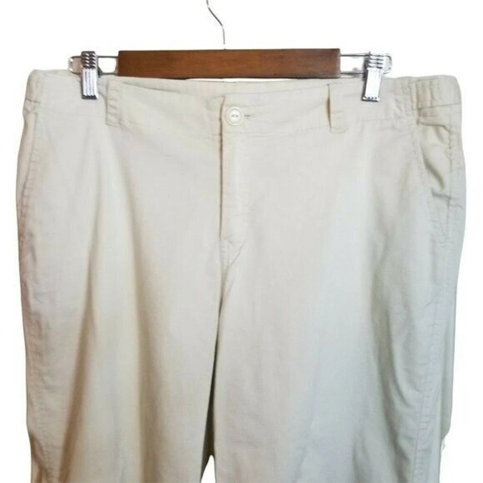 Attention Womens Size 12 Tan  Solid Capri Pants - Изображение 4 из 4
