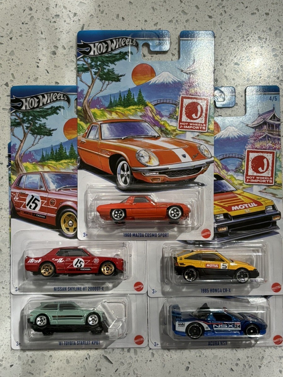 Hot Wheels CARS&Donuts 5台セット Amazon.com: Hot Wheels J-Imports Die-Cast Cars, 5-Pack