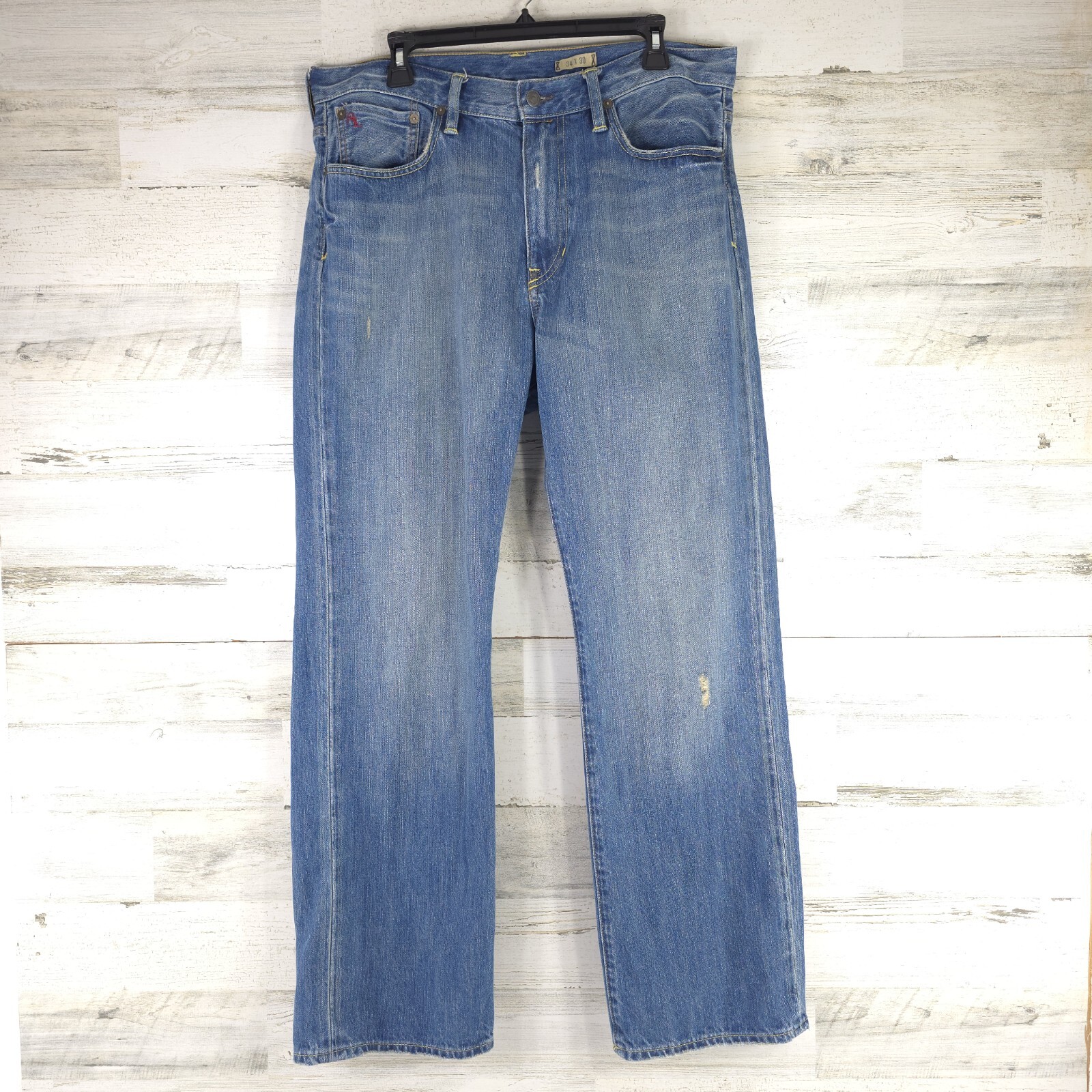 Polo Ralph Lauren Vintage 067 Blue Jeans Size 35X31 Classic Fit Straight Leg Vgc