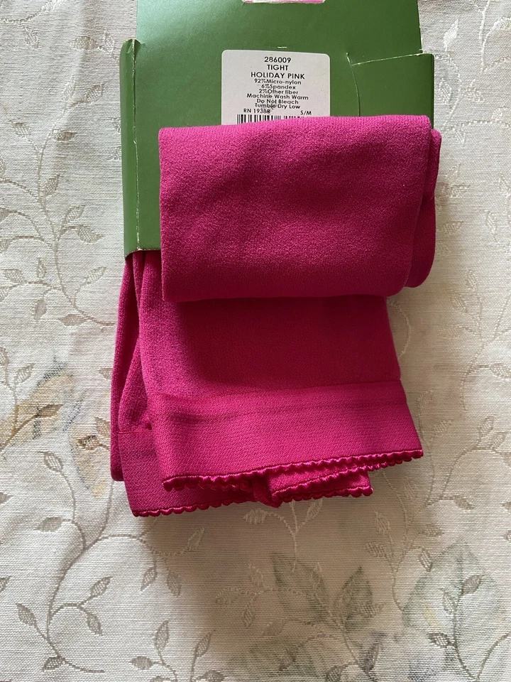 NWT Kate Spade Womens Tights S/M Holiday Pink - Image 2 of 2