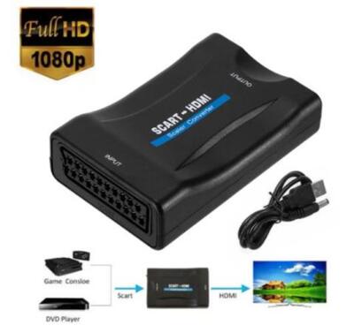 Scart zu HDMI Konverter Converter Adapter Wandler AV Scaler 1080P HDTV DVD SKY