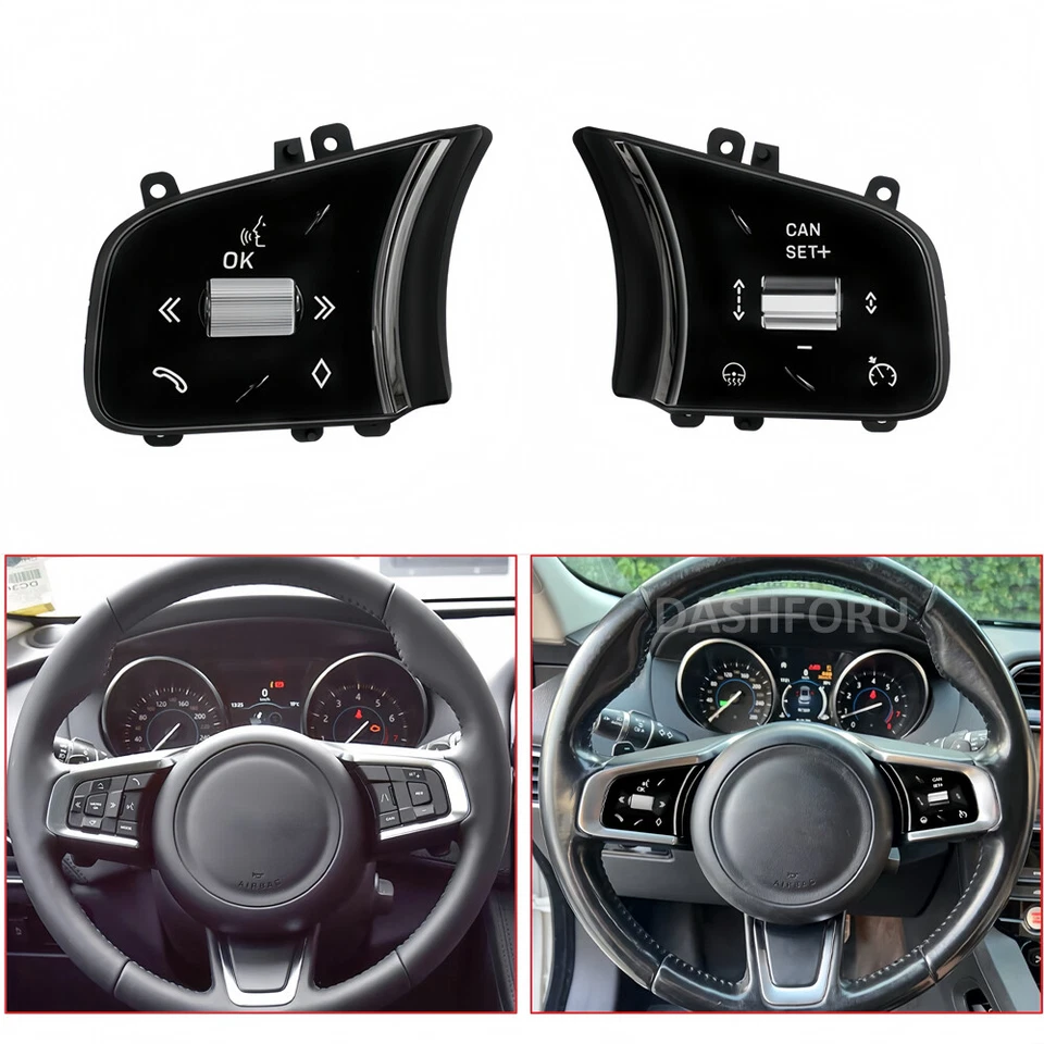 For JAGUAR F-PACE 2016-2020 liquid crystal Steering Wheel Control Switch Button Foto 2 de 4