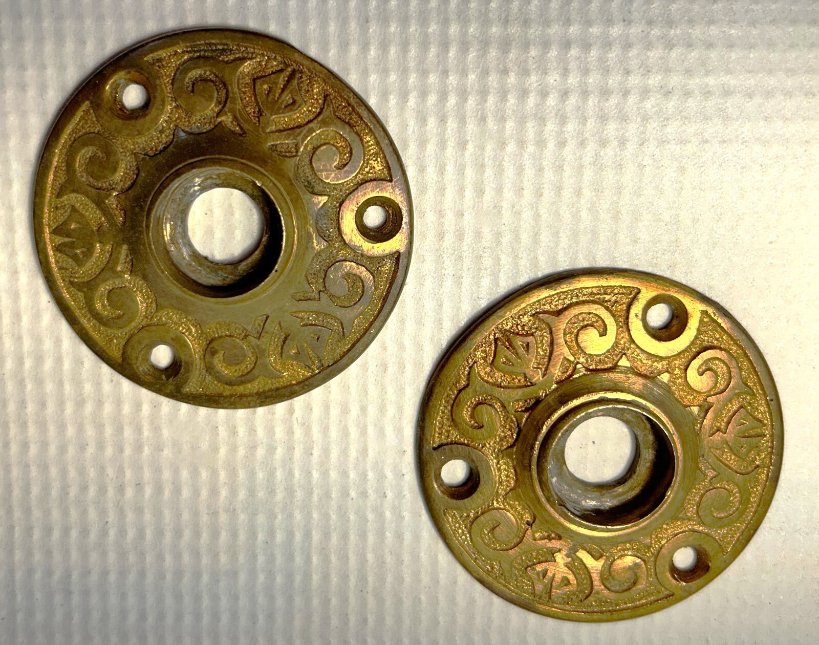 Antique Eastlake Ornate Brass Door Knob Rosettes eBay