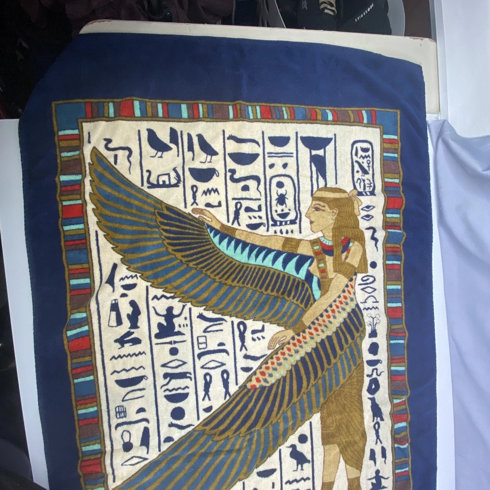 Vintage Egyptian Hilasal Beach Towel 100% Cotton 60"x32" - Image 2 of 4