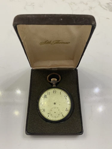 Antique Ancre Pocket Watch Swiss Made 800 Silver Case FOR PARTS OR REPAIR!