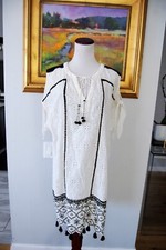 ANTHROPOLOGIE HEMANT & NANDITA Aditya Embroidered Tunic Dress Sz M