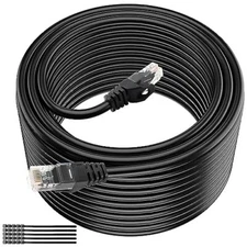 Cat6 Outdoor Ethernet Cable 200FTPVC&LLDPE UV Double JacketsDirect BurialSupp...