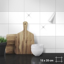 Tile Stickers 15 x 20cm for Kitchen, Bathroom, Shower, Colours Matt Gloss