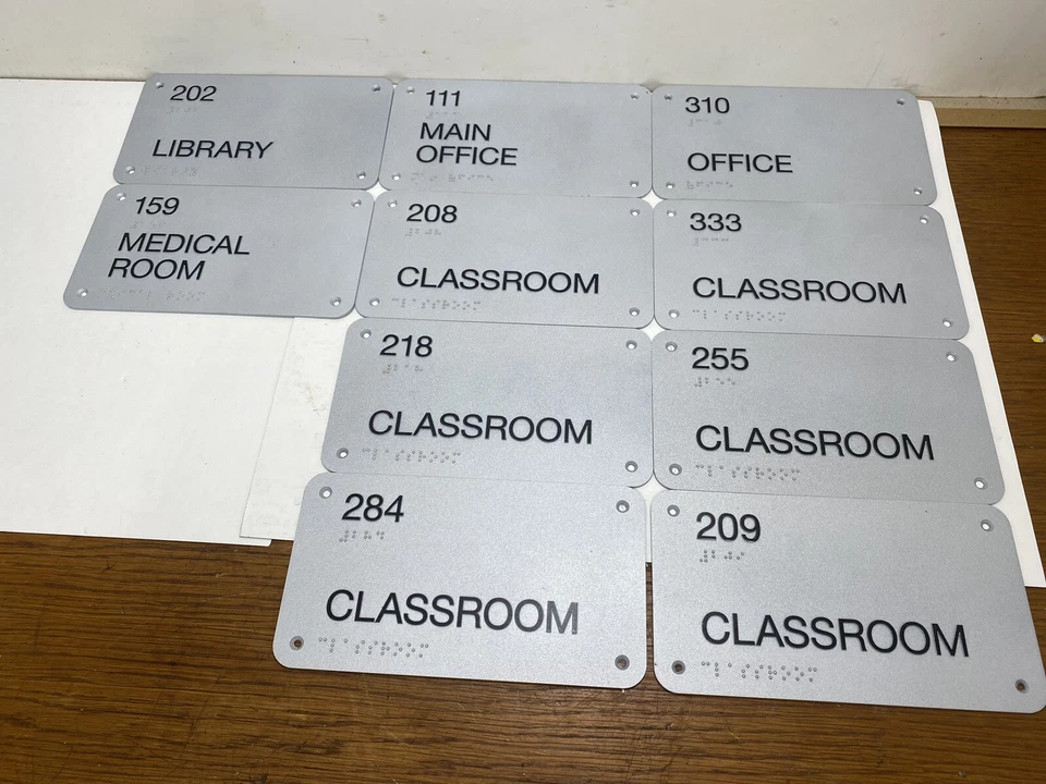 1 paquete Número de habitación Placa, número de habitación, oficina, gimnasio, cafetería, auditorio ☼ Foto 4 de 4