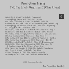 Rap & Hip-Hop.. White CD. CMG The Label - Gangsta Art 2 [Clean Album]