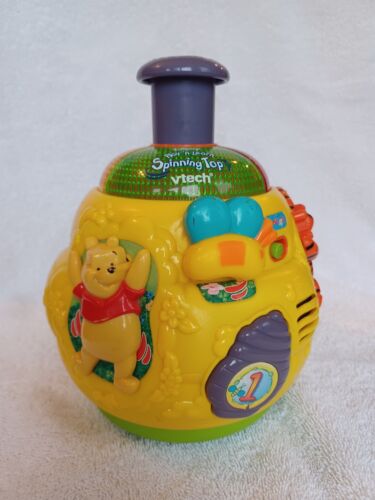 V-Tech Disney Play'n Learn spinning top musicale Winnie the Pooh, tigre, maialino - Foto 1 di 9
