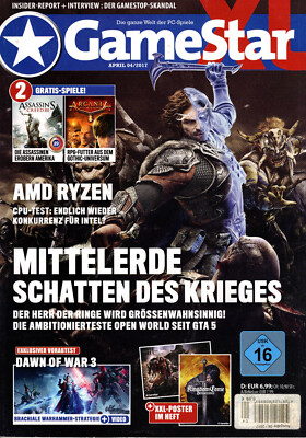 GameStar XL Zeitschrift Computerspiele Ausgabe April 04/2017 Game Star