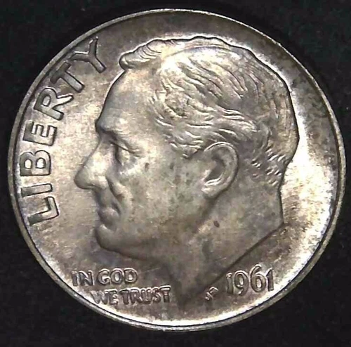 1961-P 10C Roosevelt Dime BU 90% Silver 24lat0306-3
