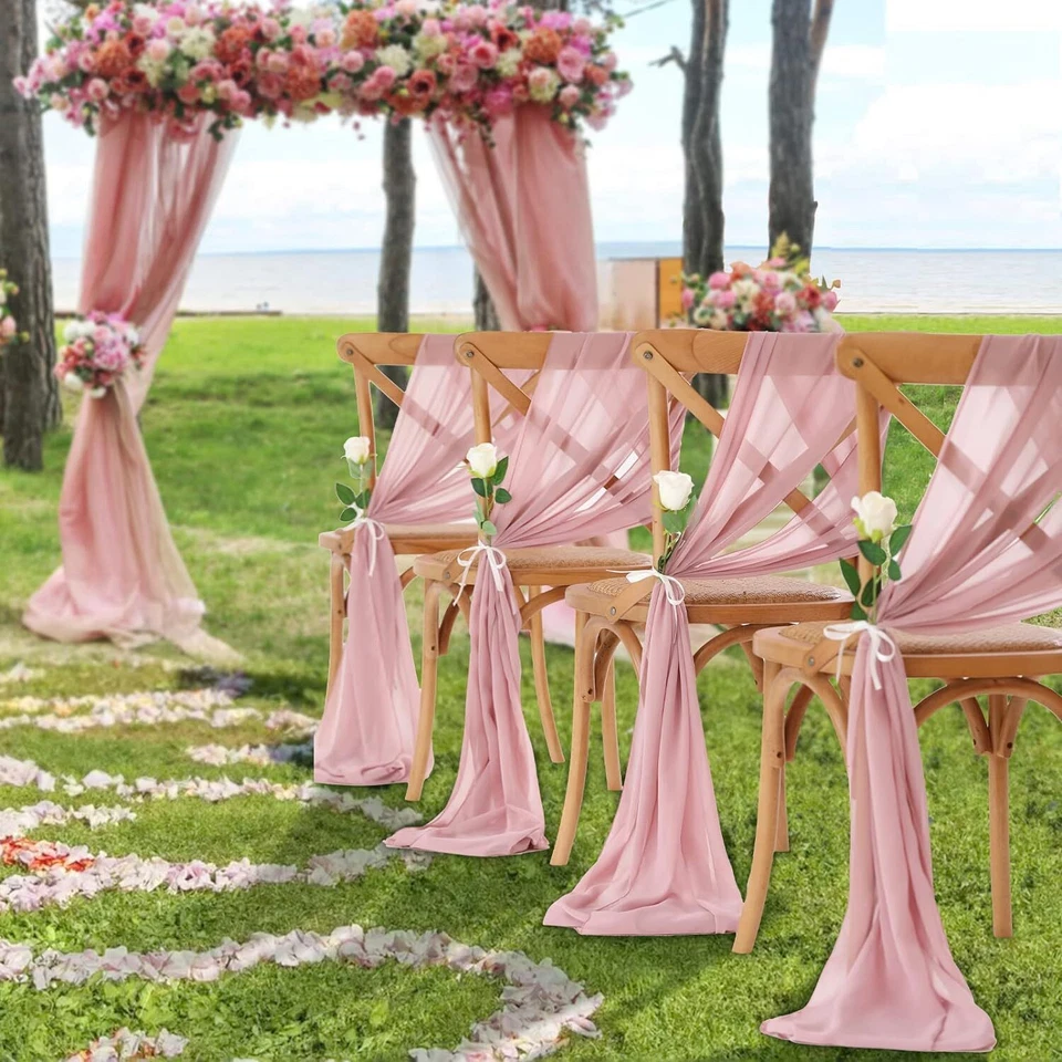 2/5/10/12/15/20 Chiffon Table Runners 70cmx300cm (10Ft) Romantic wedding party - Image 4 of 4