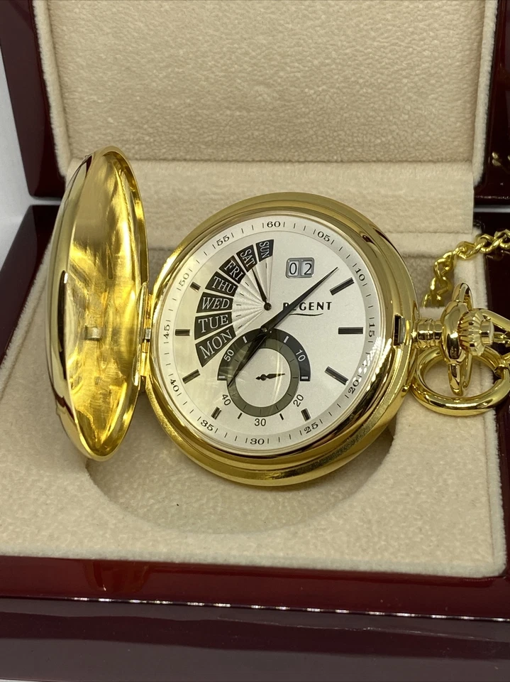 Regent 11370100 Gold Analog Stainless Steel Silver Dial Quartz Watch BW100 - Image 4 of 4