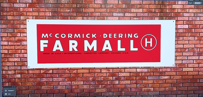 Mc CORMICK DEERING FARMALL H  FARM TRACTOR   WORK SHOP BANNER SENT TRACKED
